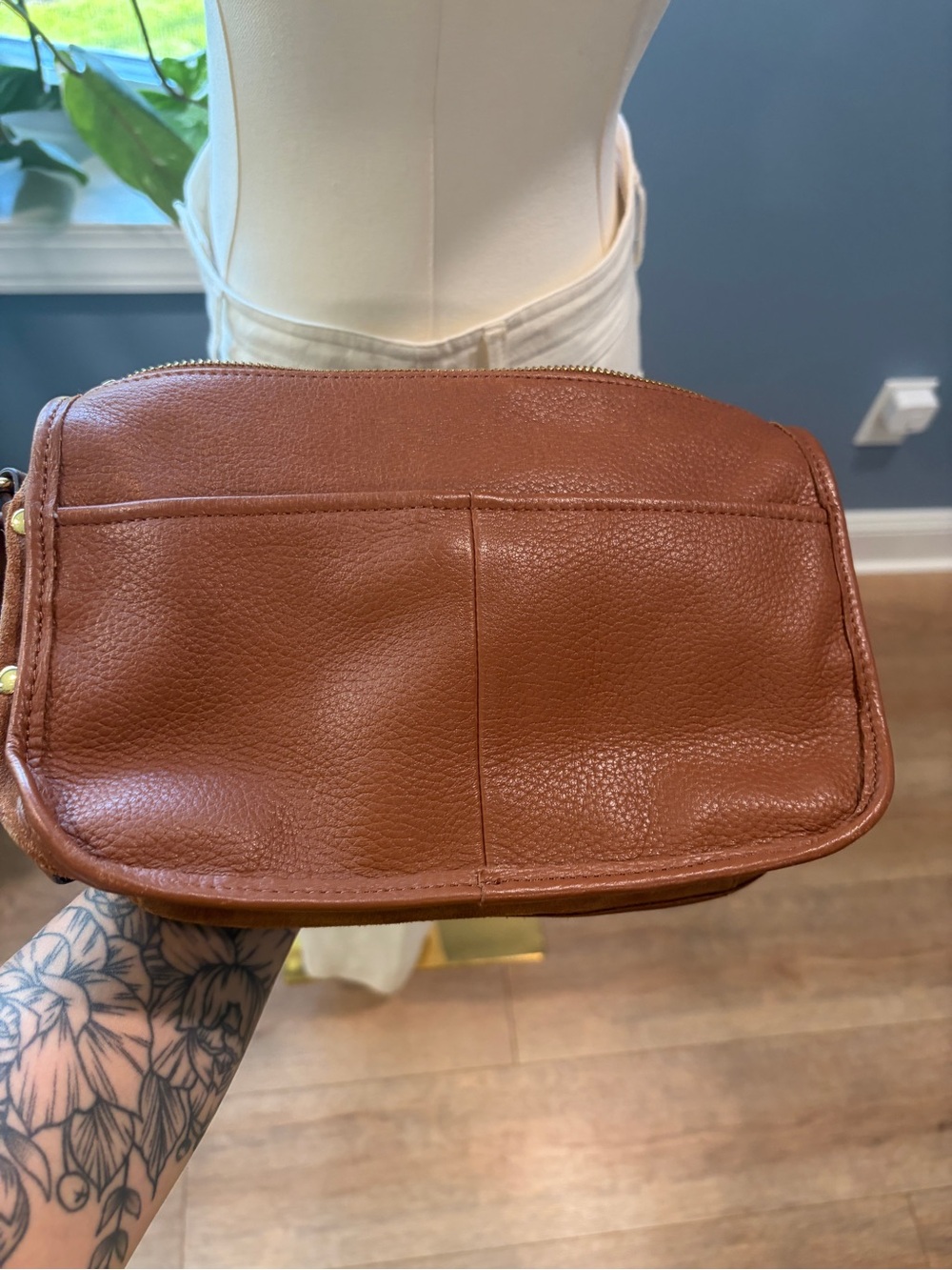 Aimee Kestenberg Brown Leather & Suede Crossbody Bag - Picture 8 of 11